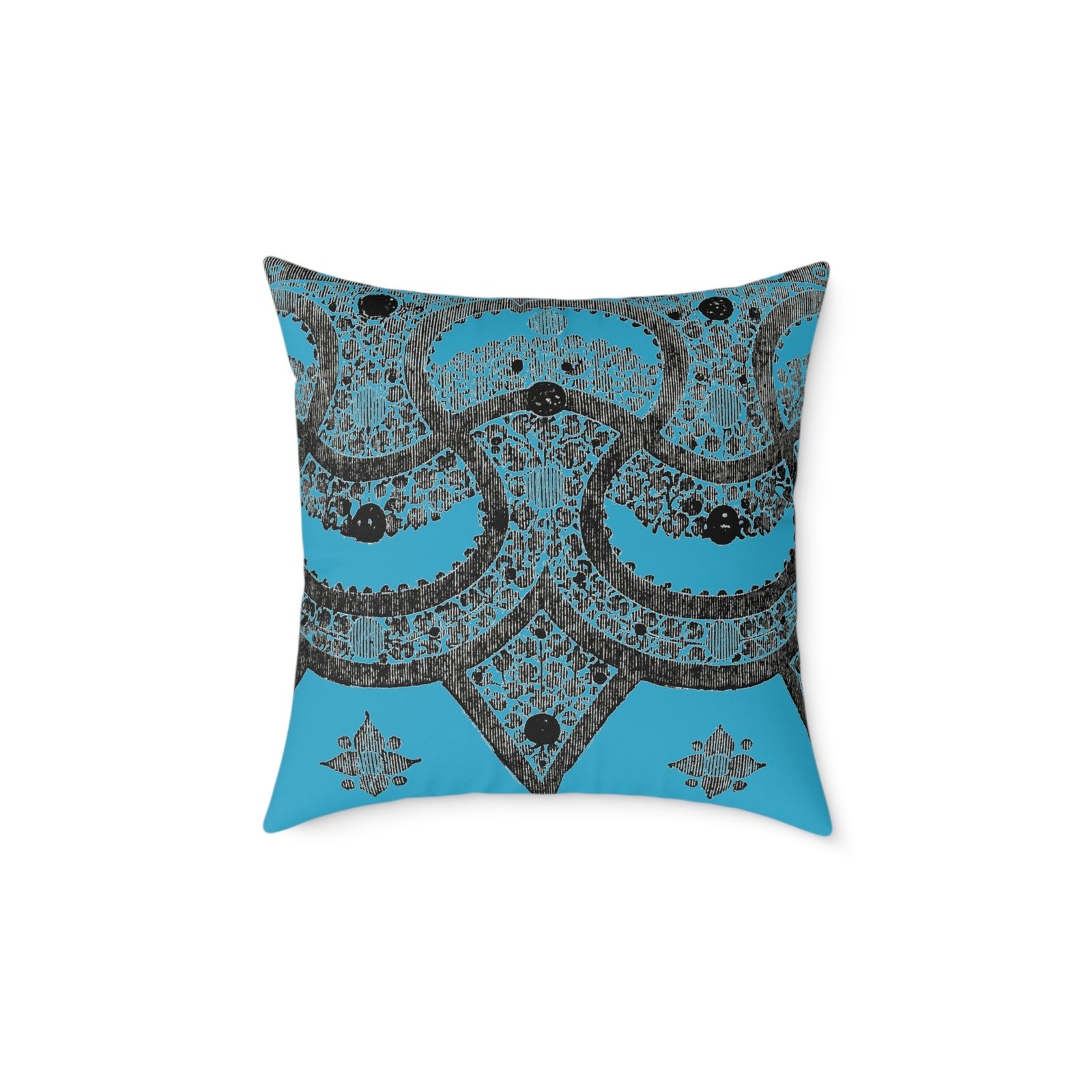 Fragment Mandala Pillow - Square Decorative Cushion - Image 9