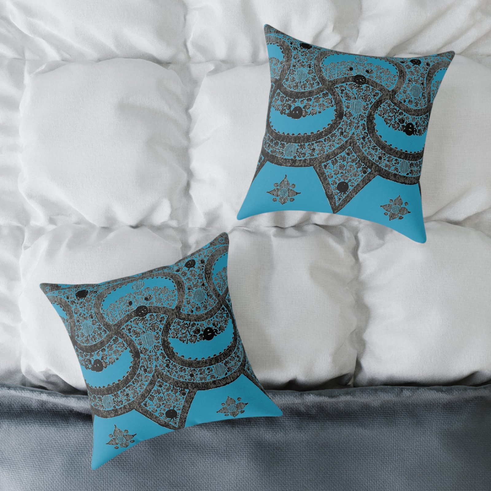 Fragment Mandala Pillow - Square Decorative Cushion - Image 8