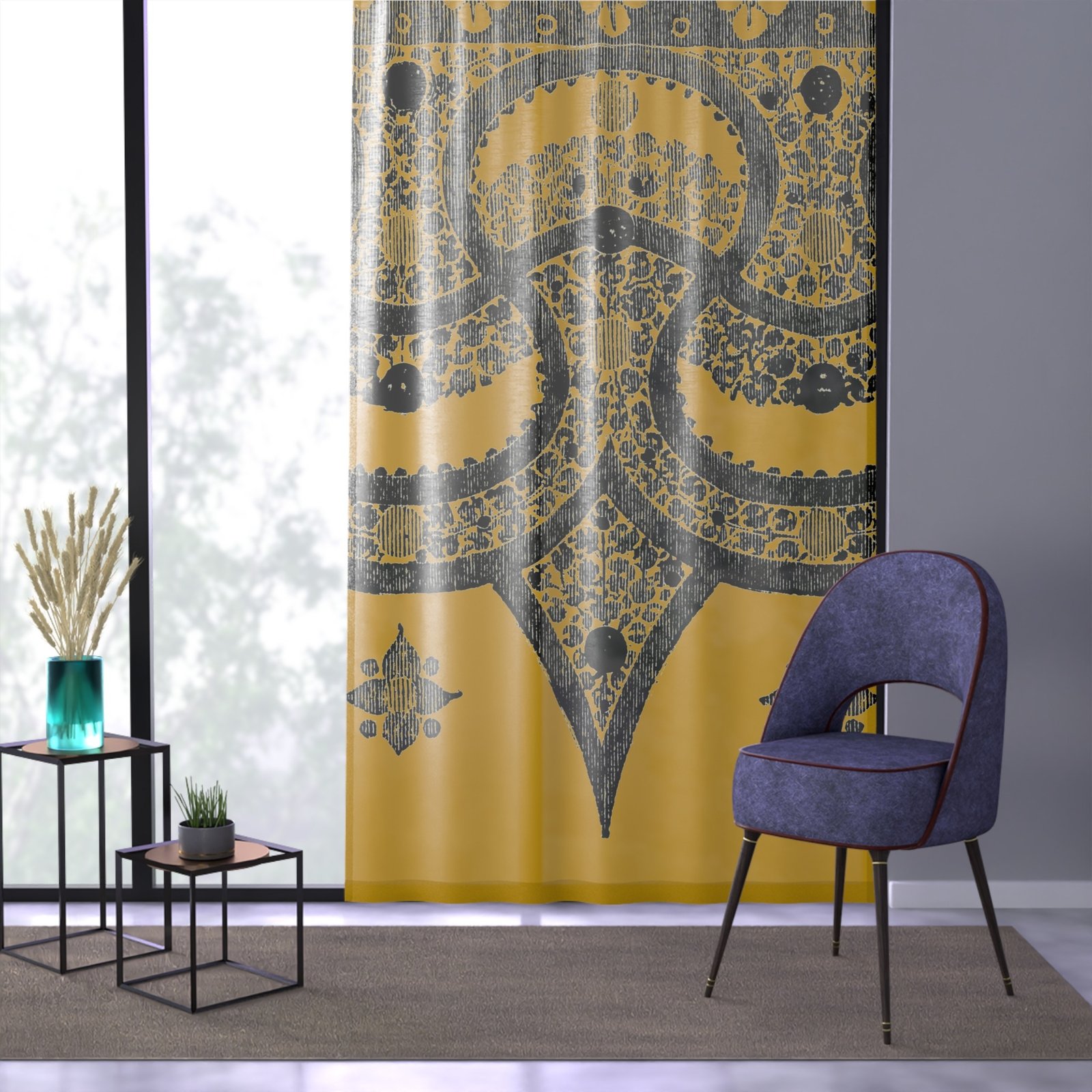 Fragment Mandala Window Curtain - Image 3