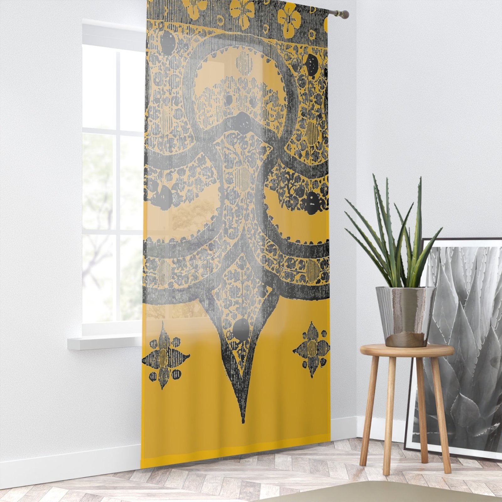 Fragment Mandala Window Curtain - Image 2