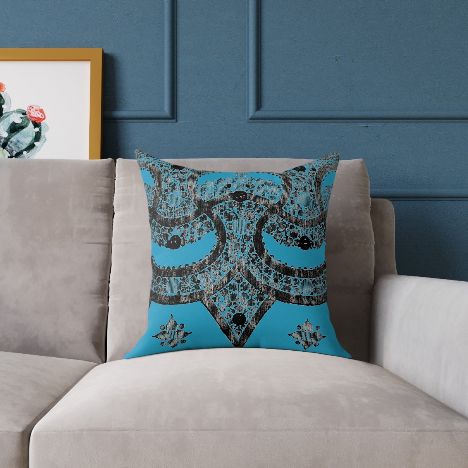 Fragment Mandala Pillow - Square Decorative Cushion - Image 7
