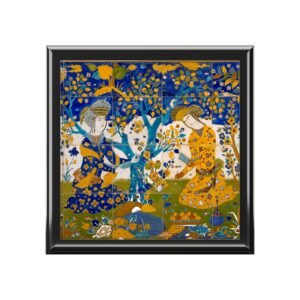 Persian "Reciting Poetry in a Garden" Jewelry Box