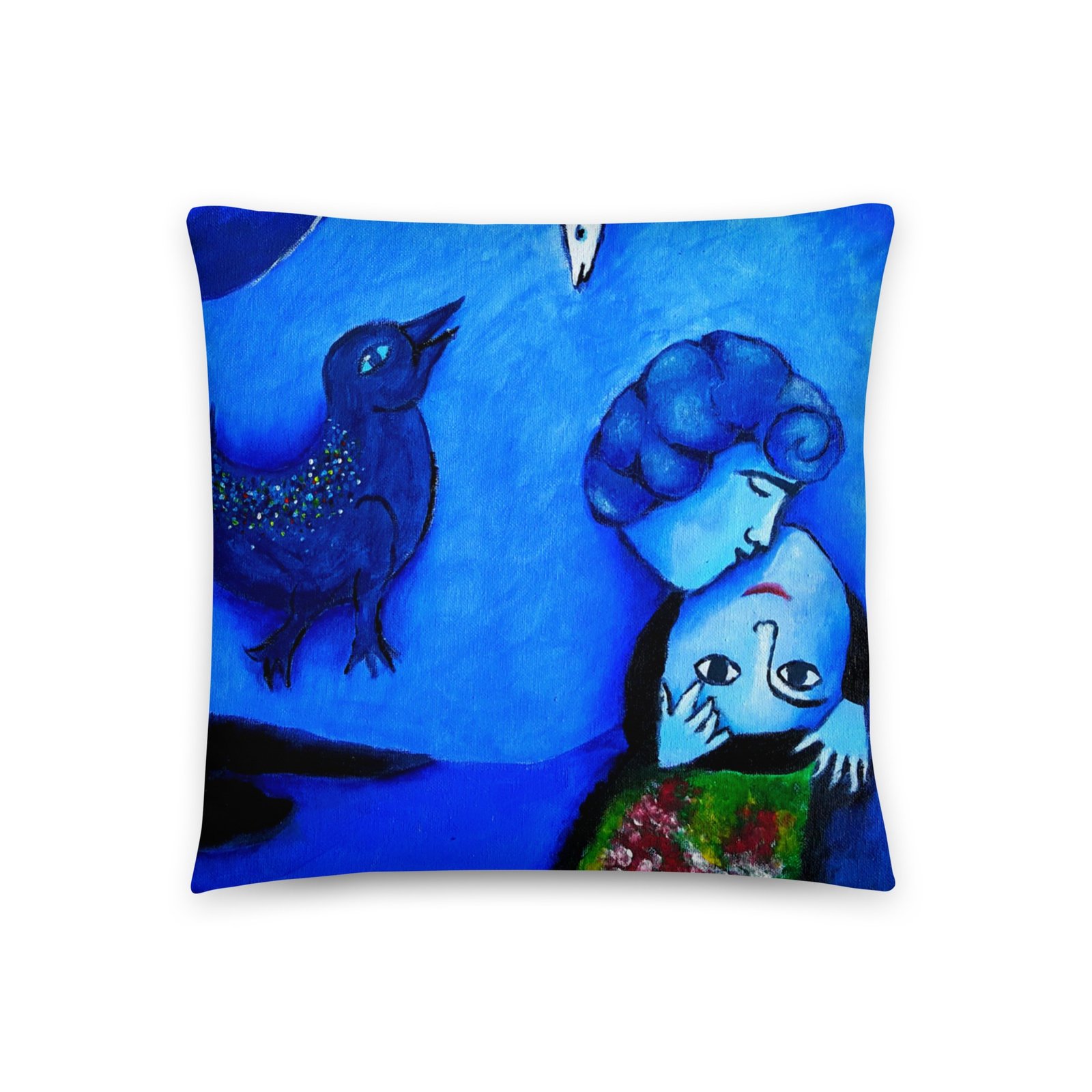 Marc Chagall: Le Paysage bleu (The Blue Landscape) Pillow - Image 2