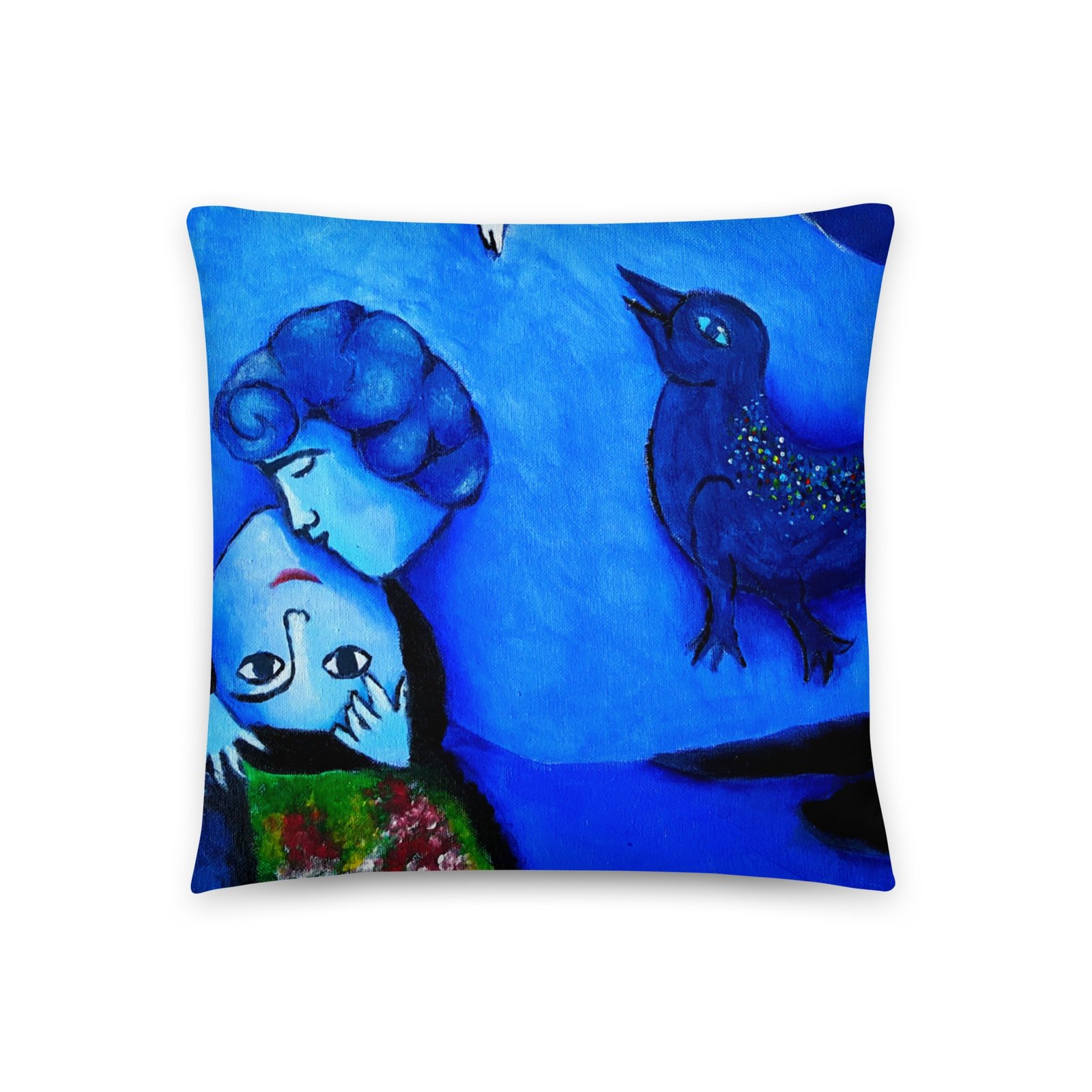 Marc Chagall: Le Paysage bleu (The Blue Landscape) Pillow