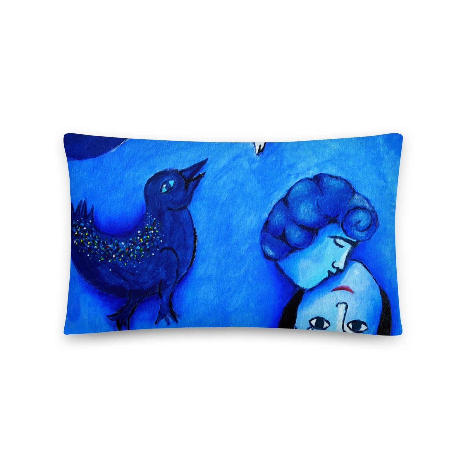 Marc Chagall: Le Paysage bleu (The Blue Landscape) Pillow - Image 4
