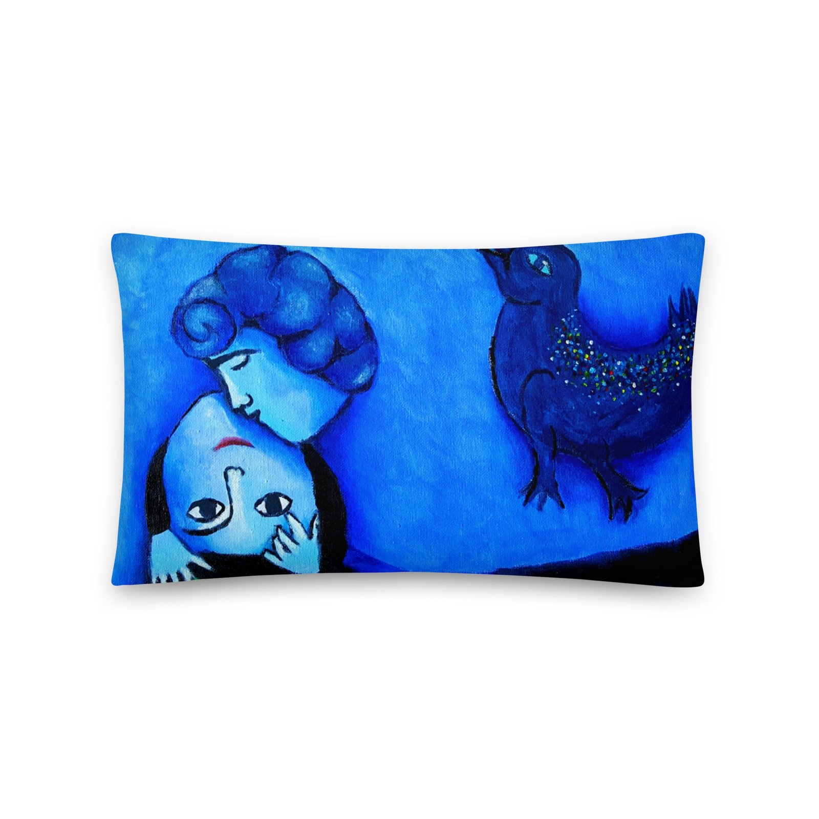 Marc Chagall: Le Paysage bleu (The Blue Landscape) Pillow - Image 3