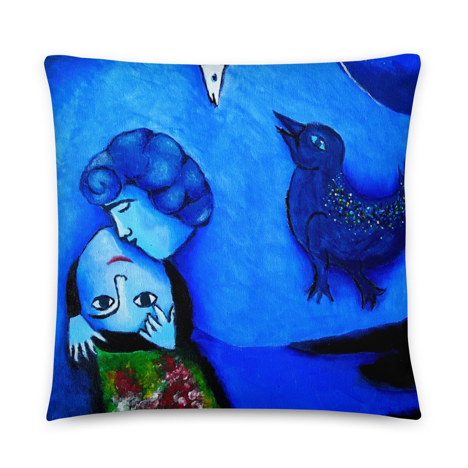 Marc Chagall: Le Paysage bleu (The Blue Landscape) Pillow - Image 5