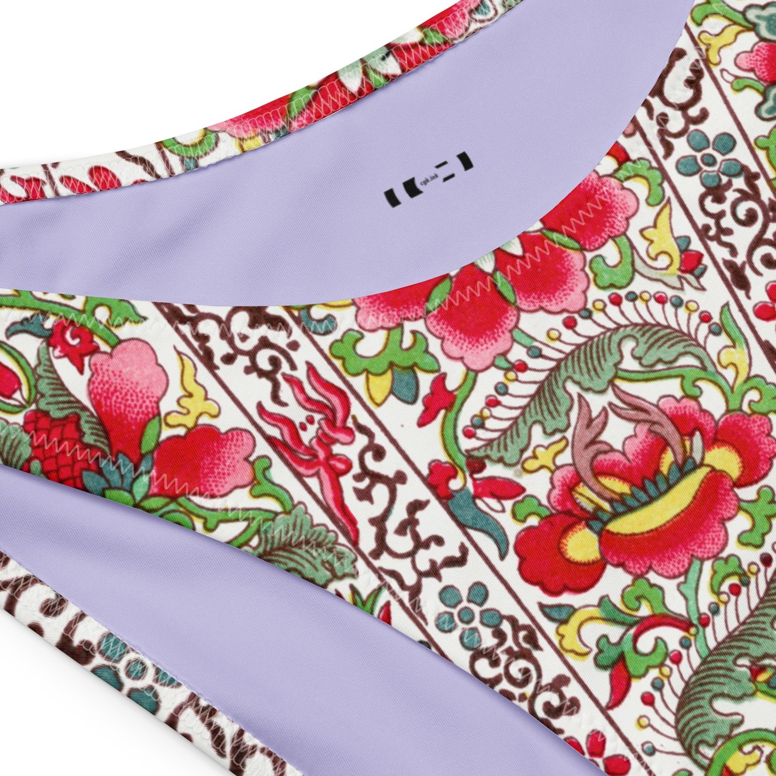 Chinoiserie Floral Print Recycled Bandeau Bikini - Image 4