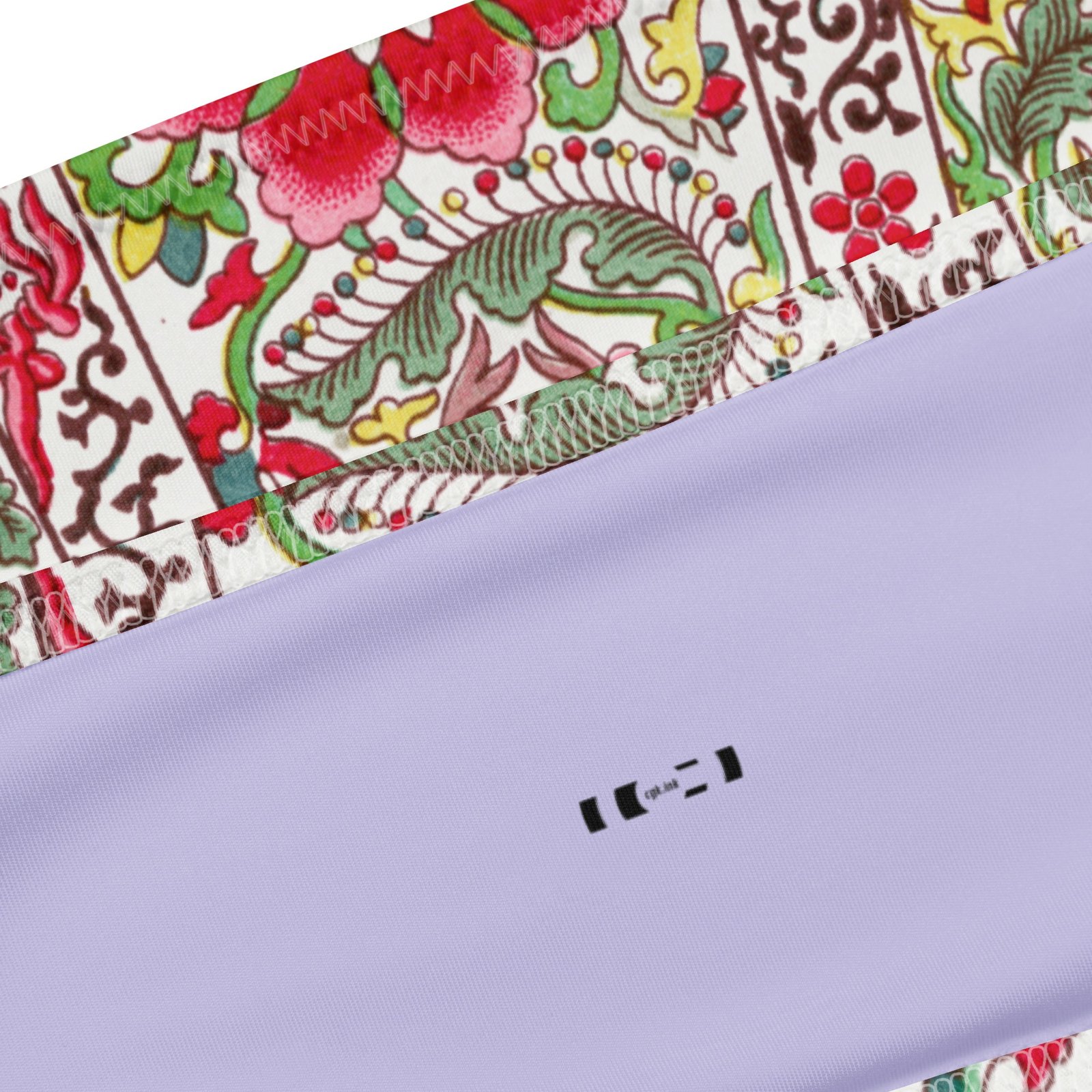 Chinoiserie Floral Print Recycled Bandeau Bikini - Image 3