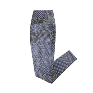 Sashiko Indigo Crossover Leggings with Pockets