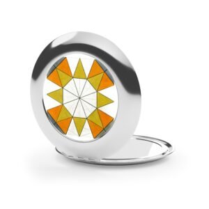 Geometric Sunburst Foldable Pocket Mirror