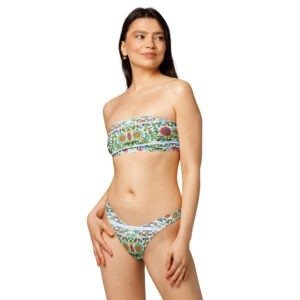 Chinoiserie Recycled Bandeau Bikini