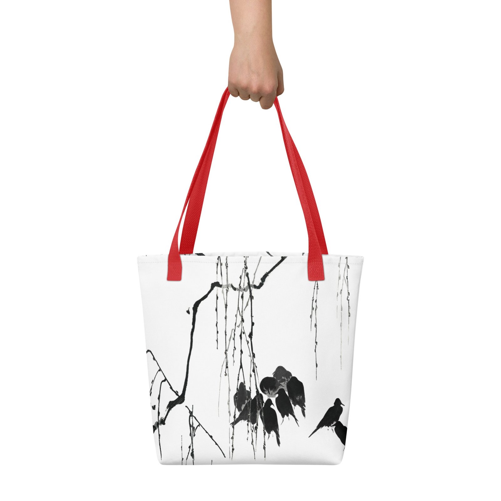 Sumi-e Sparrow Willow Tote Bag - Image 3