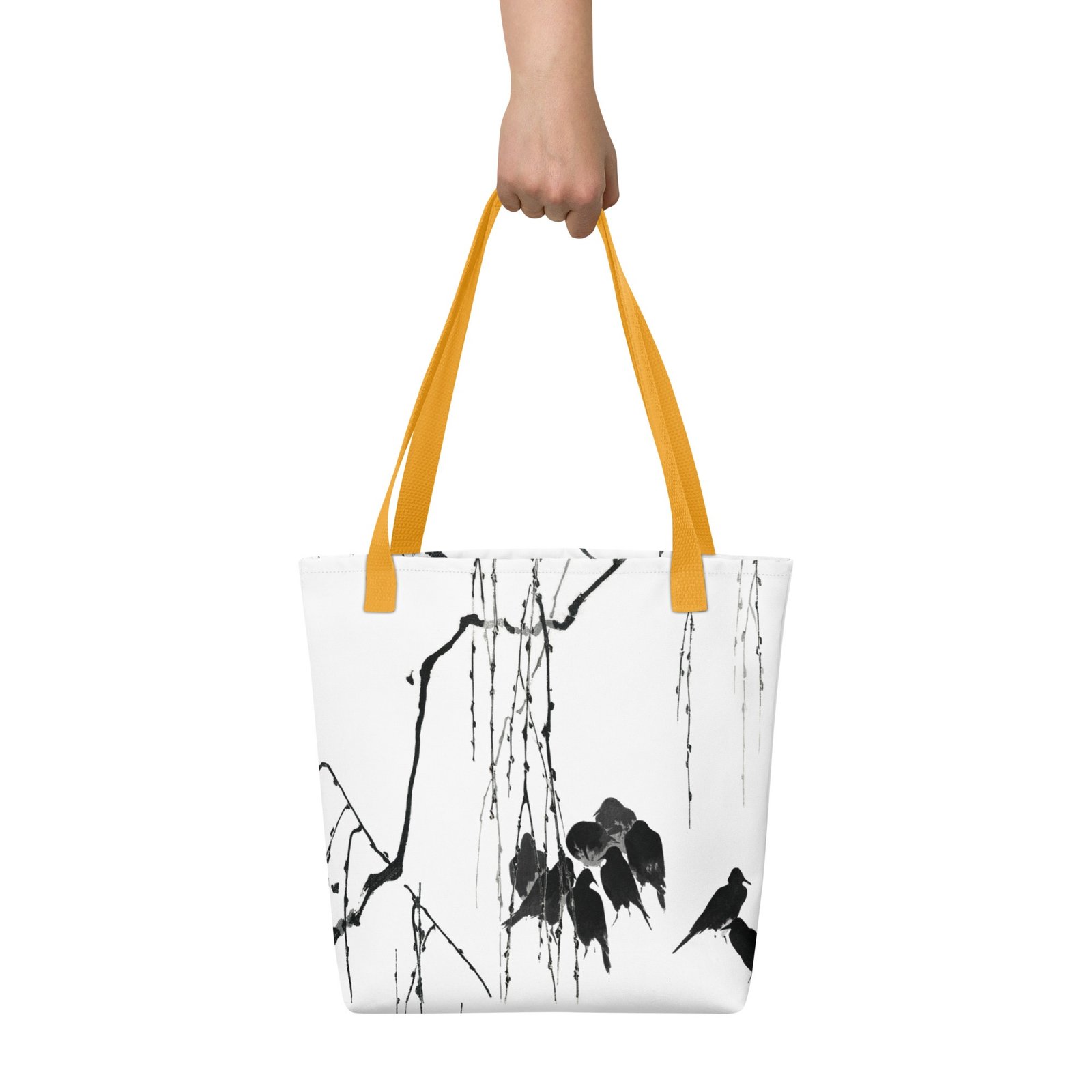 Sumi-e Sparrow Willow Tote Bag - Image 5