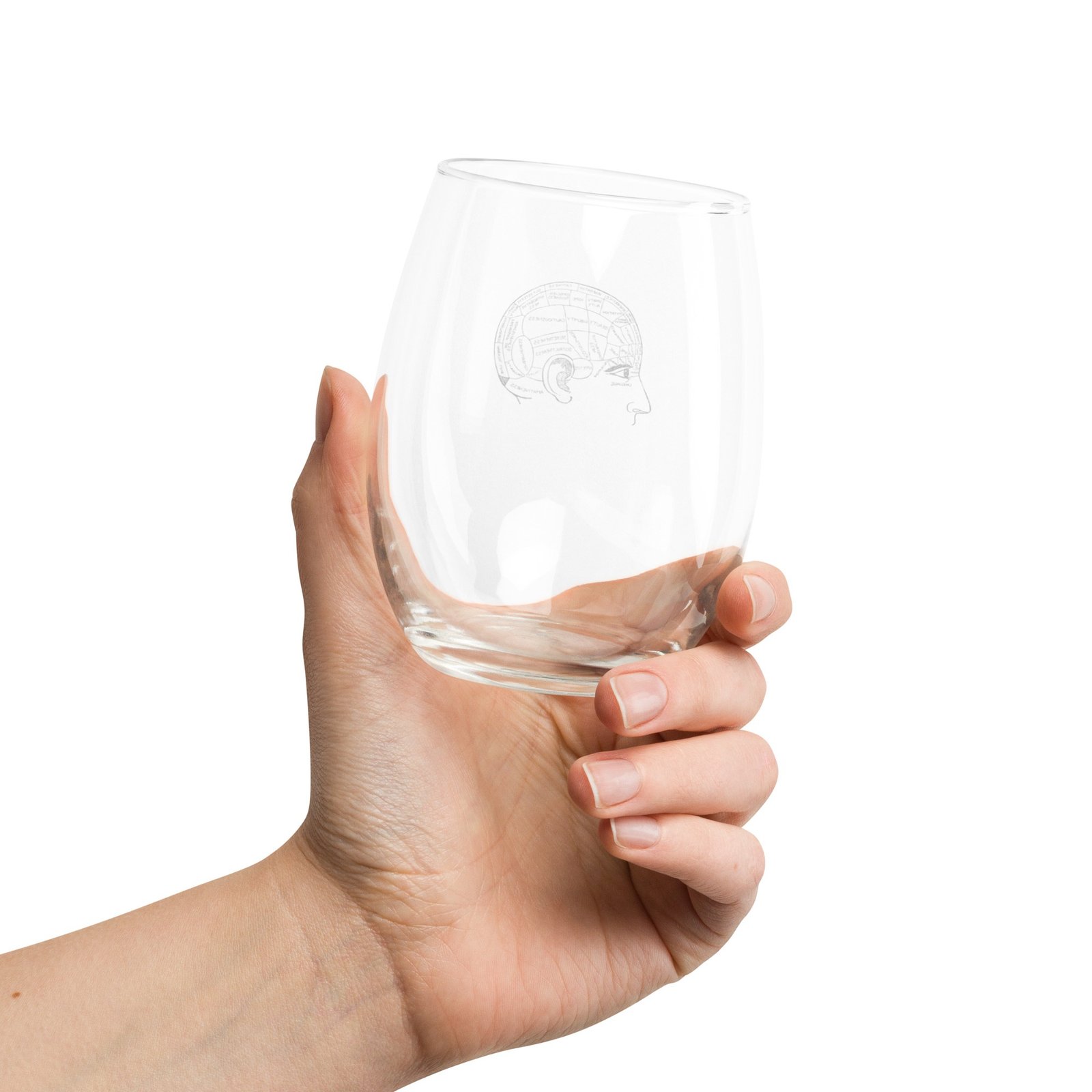 Phrenology Stemless Wine Glass - Image 4