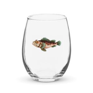 Black Scorpionfish Stemless wine glass
