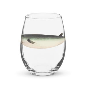 Small-Beaked Whale Stemless Wine Glass