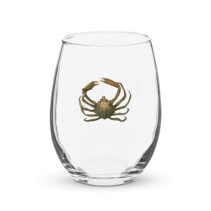 Spider Crab Stemless Wine Glass