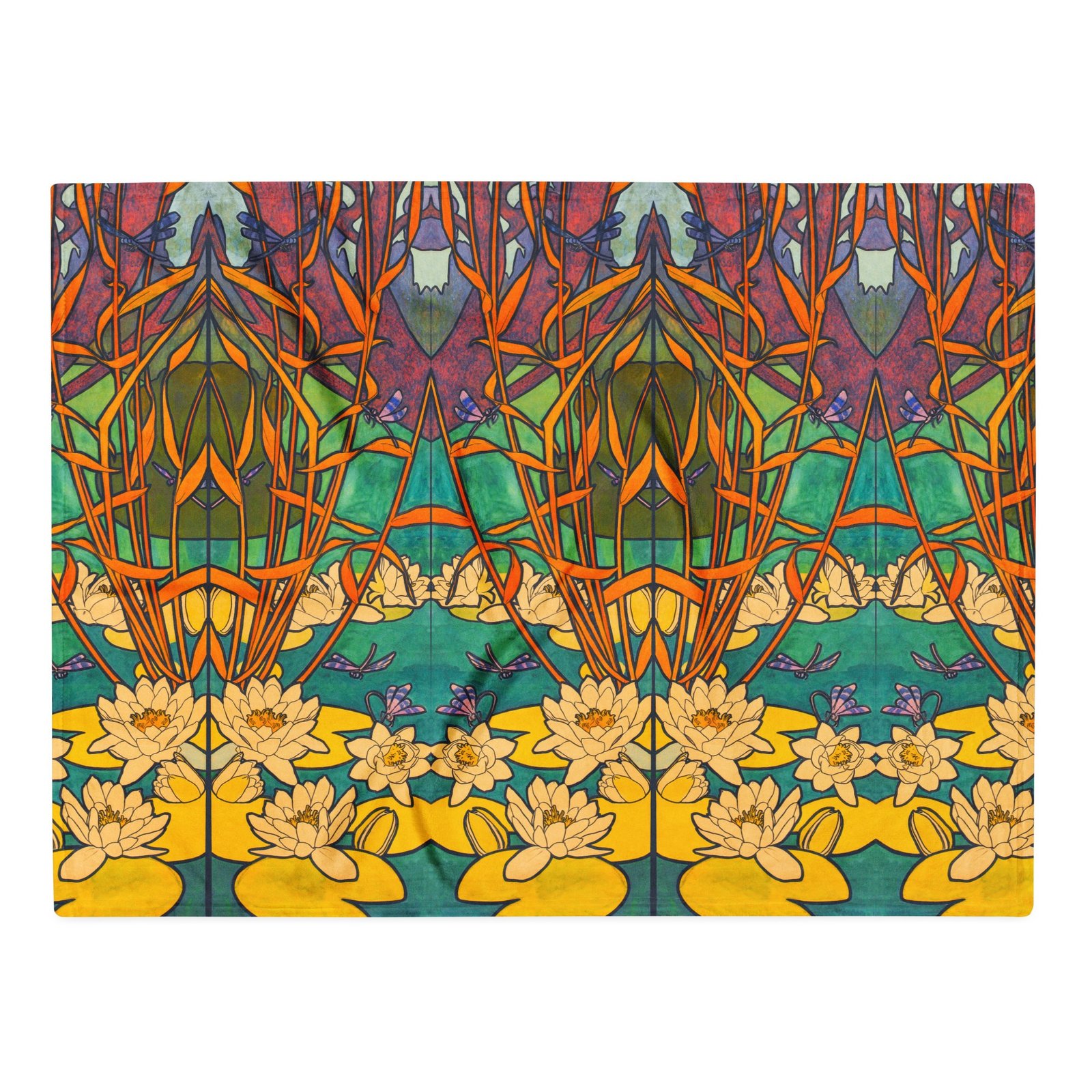 Alphonse Muca: White Lotus Throw Blanket - Image 3