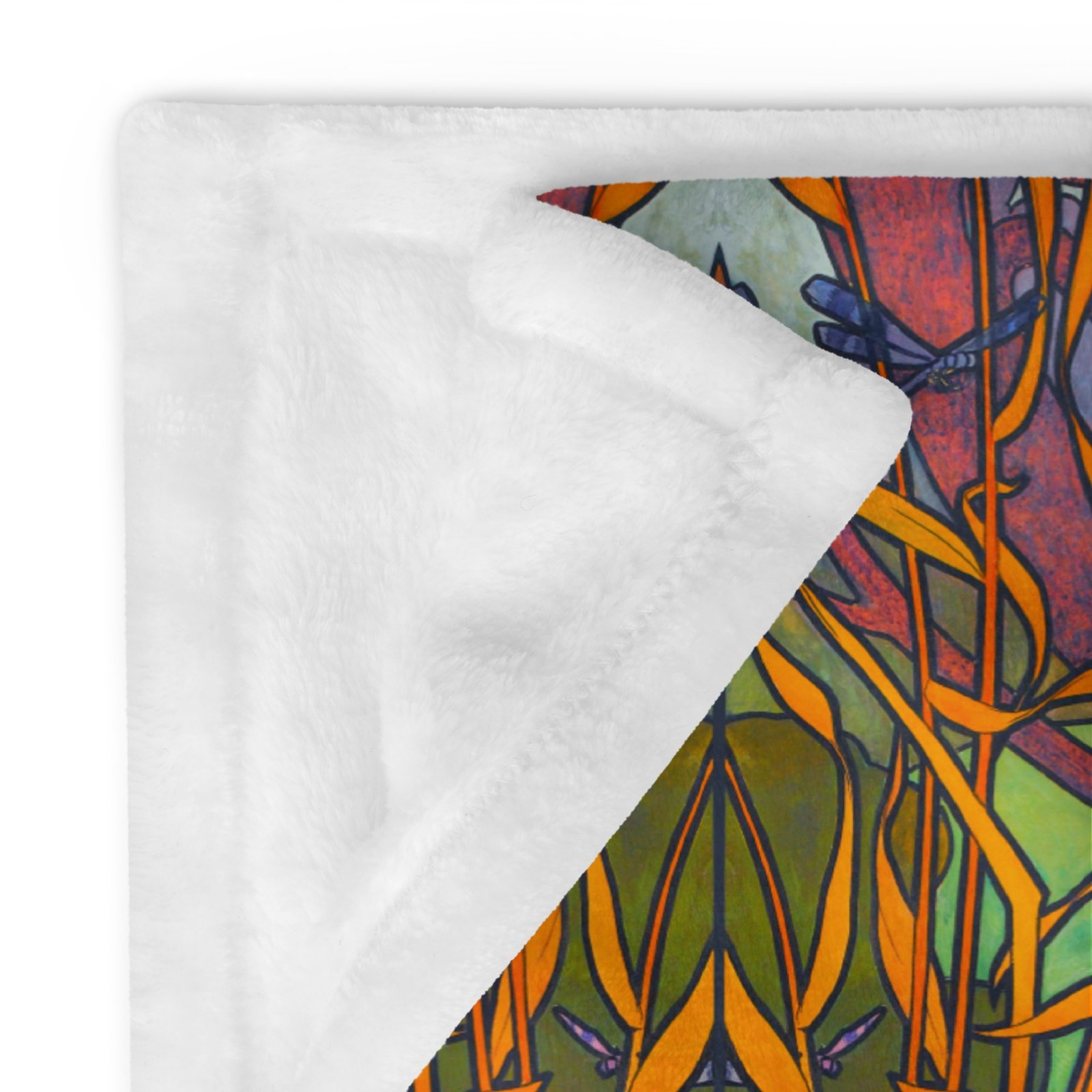 Alphonse Muca: White Lotus Throw Blanket - Image 11