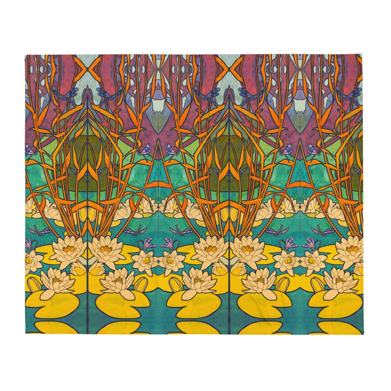 Alphonse Muca: White Lotus Throw Blanket - Image 12