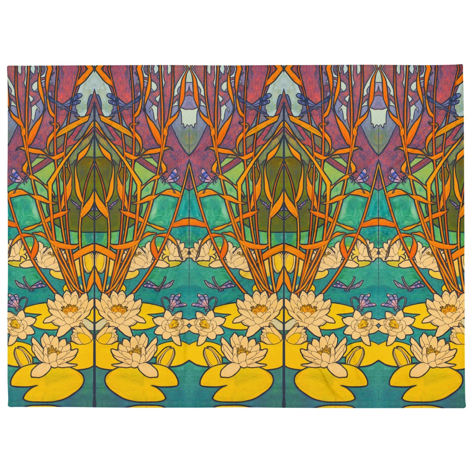 Alphonse Muca: White Lotus Throw Blanket - Image 2