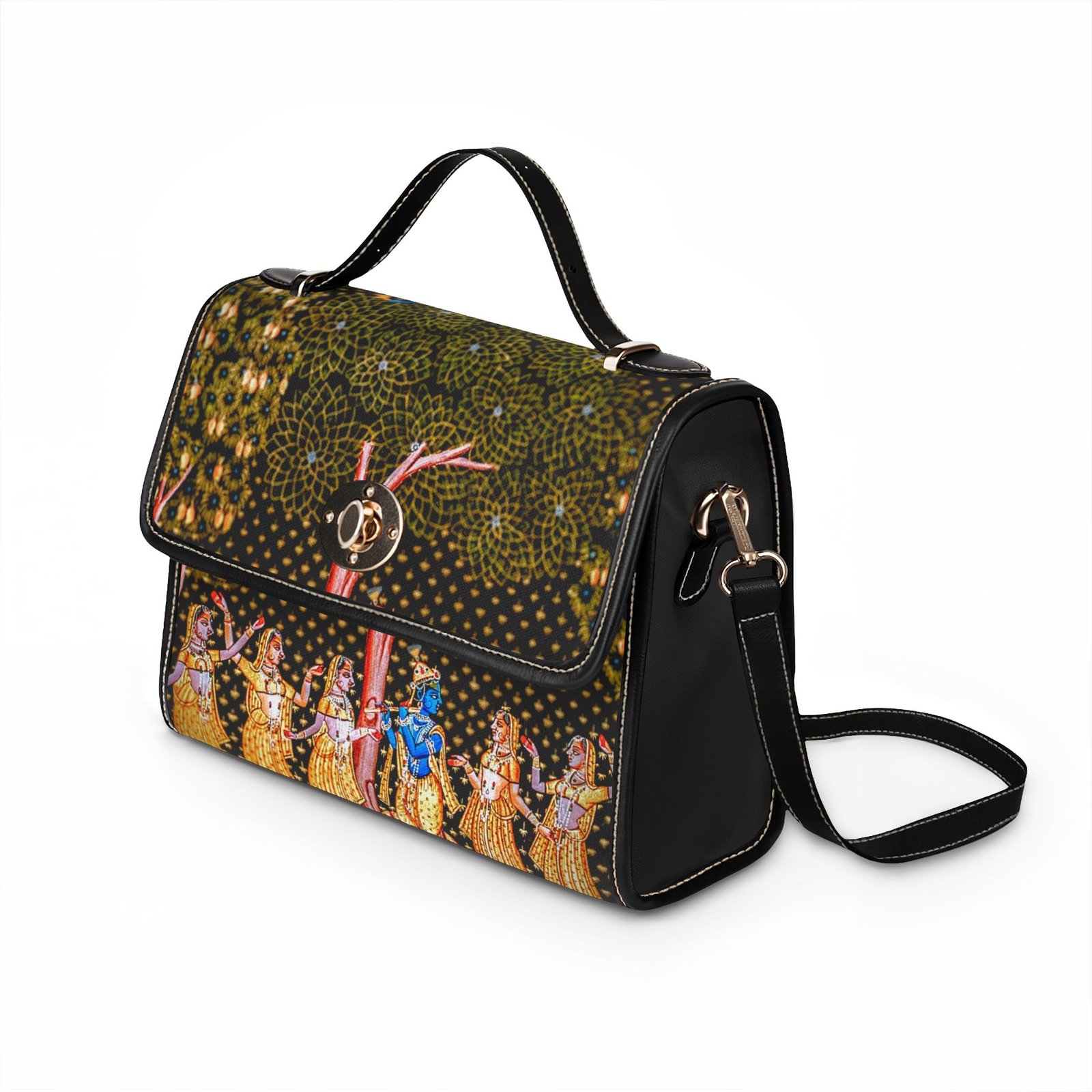 Lord Krishna Among Gopis Waterproof Canvas Bag - Image 7
