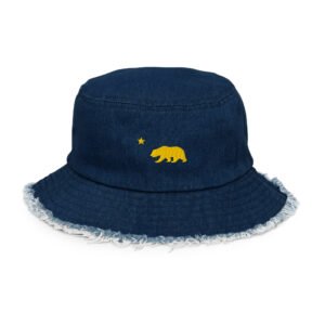 So Cali Distressed Denim Bucket Hat