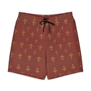 fleur de lis rouge Men's Board Shorts