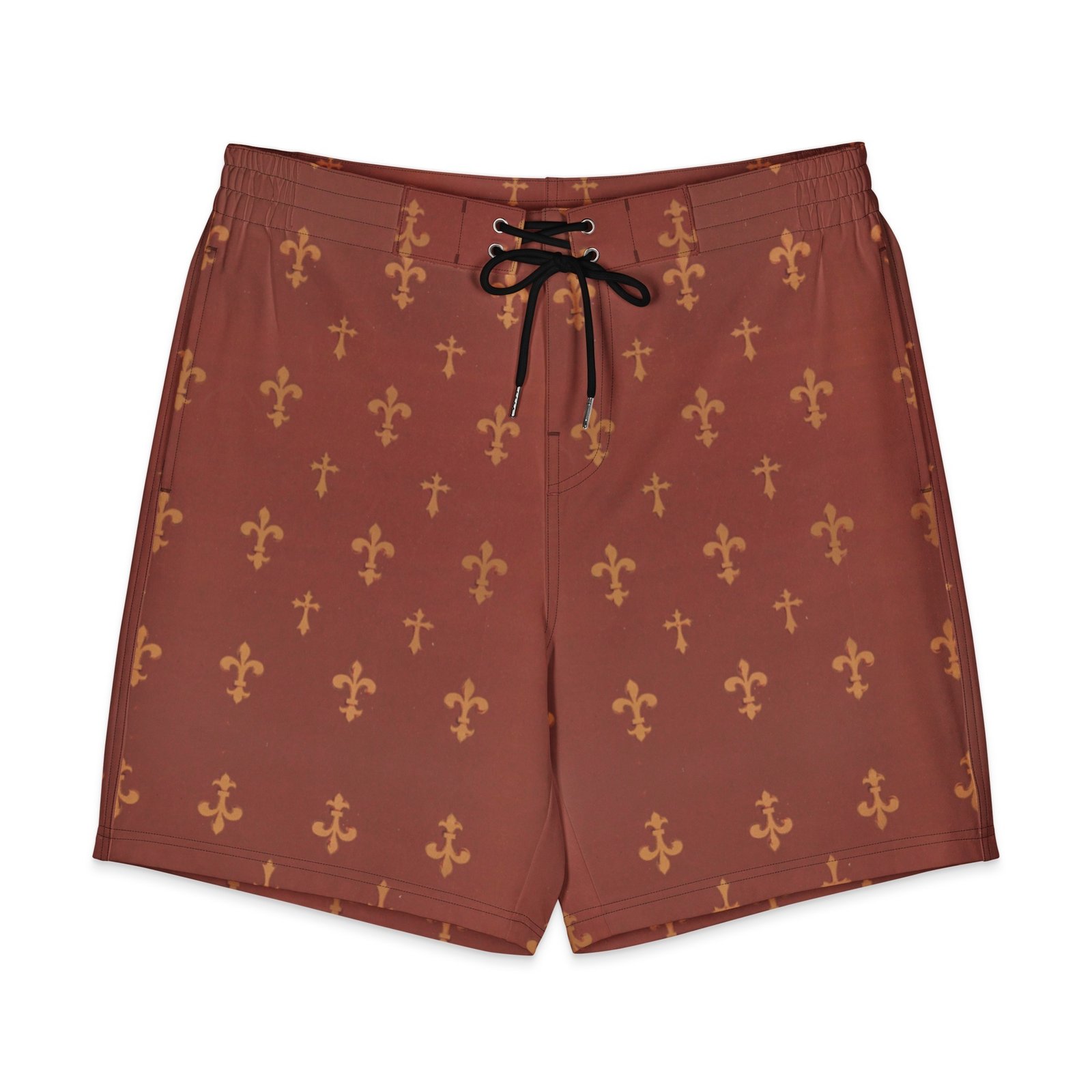 fleur de lis rouge Men's Board Shorts