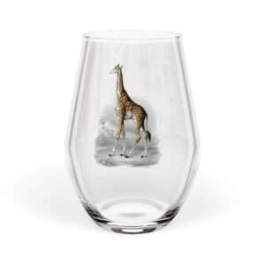 The Modern Giraffe Stemless Wine Glass