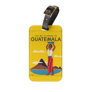 Guatemala Vintage Travel Luggage Tag — "Fly by Clipper to Guatemala"