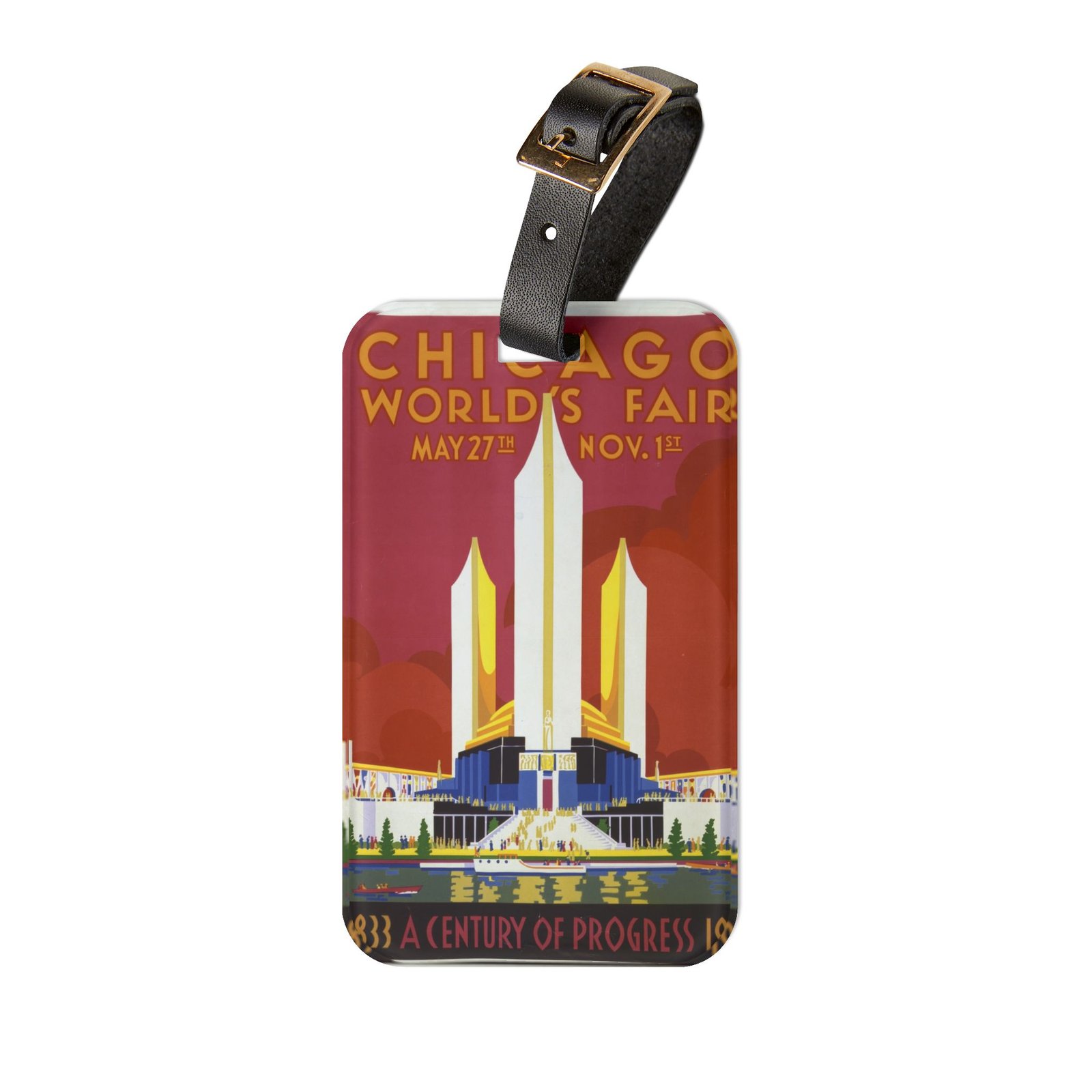 Chicago World’s Fair Retro Luggage Tag — 'A Century of Progress' Travel ID