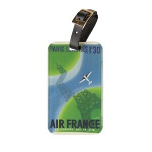 Air France Paris Vintage Poster Luggage Tag