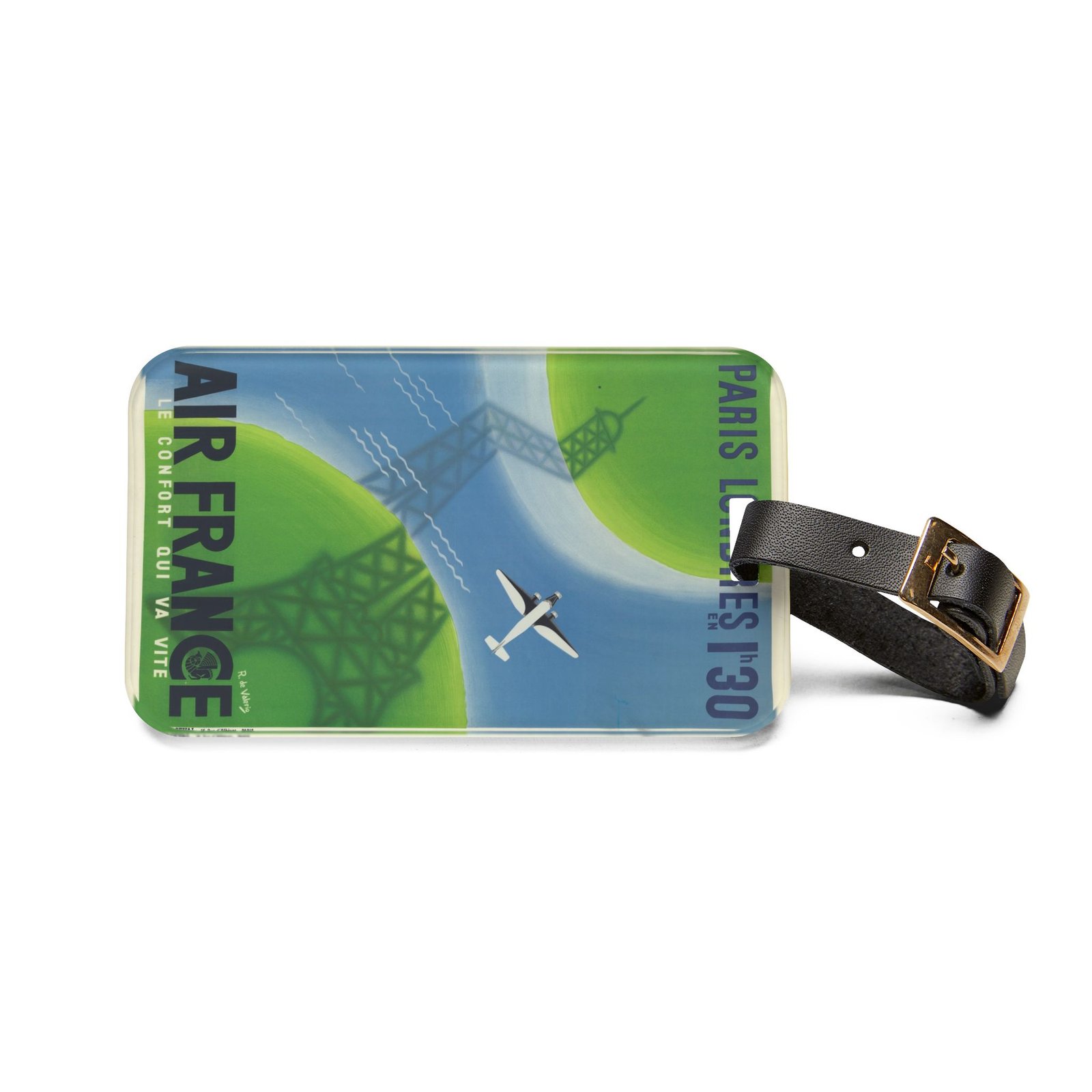 Air France Paris Vintage Poster Luggage Tag - Image 2