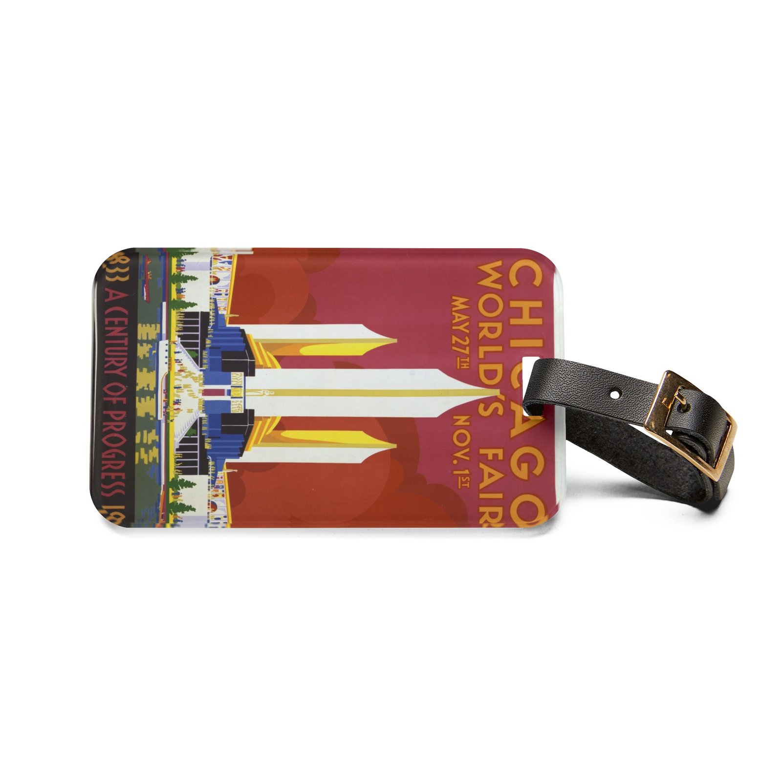 Chicago World’s Fair Retro Luggage Tag — 'A Century of Progress' Travel ID - Image 2