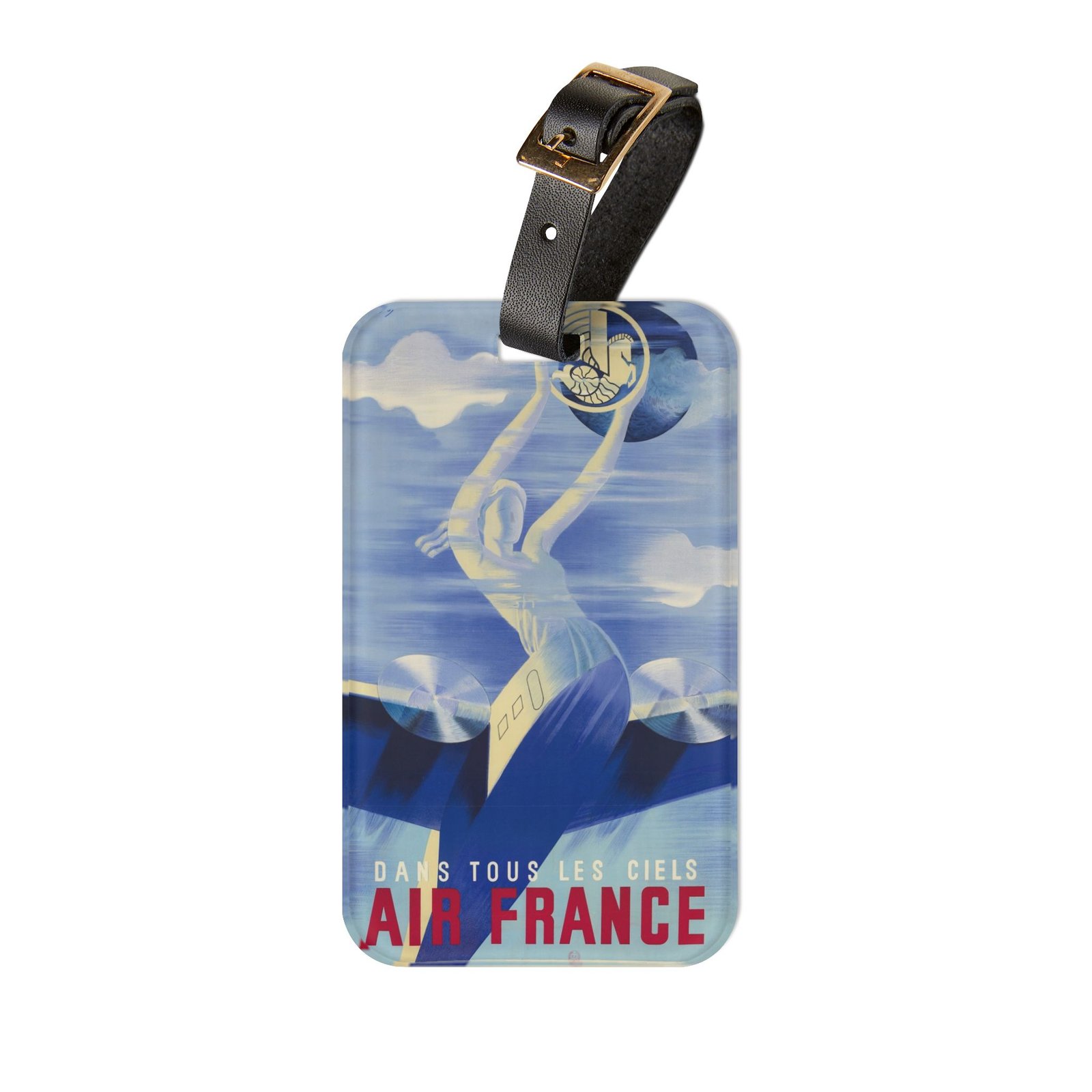 Air France Vintage Poster Luggage Tag – Retro Travel Art