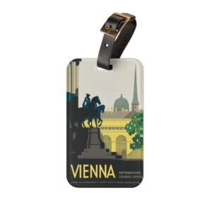 Vienna Vintage Travel Luggage Tag – Retro Cityscape ID Bag Tag