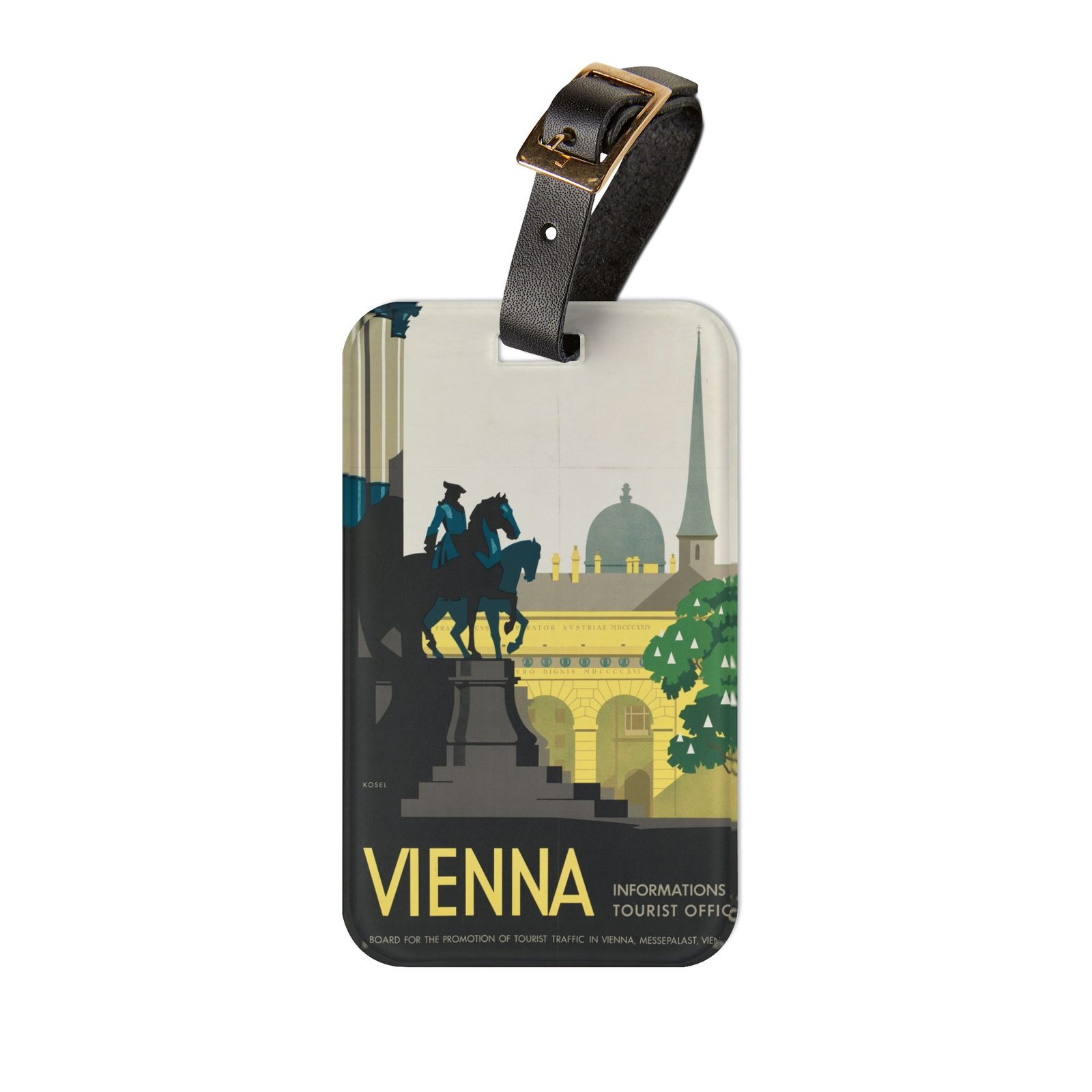 Vienna Vintage Travel Luggage Tag – Retro Cityscape ID Bag Tag