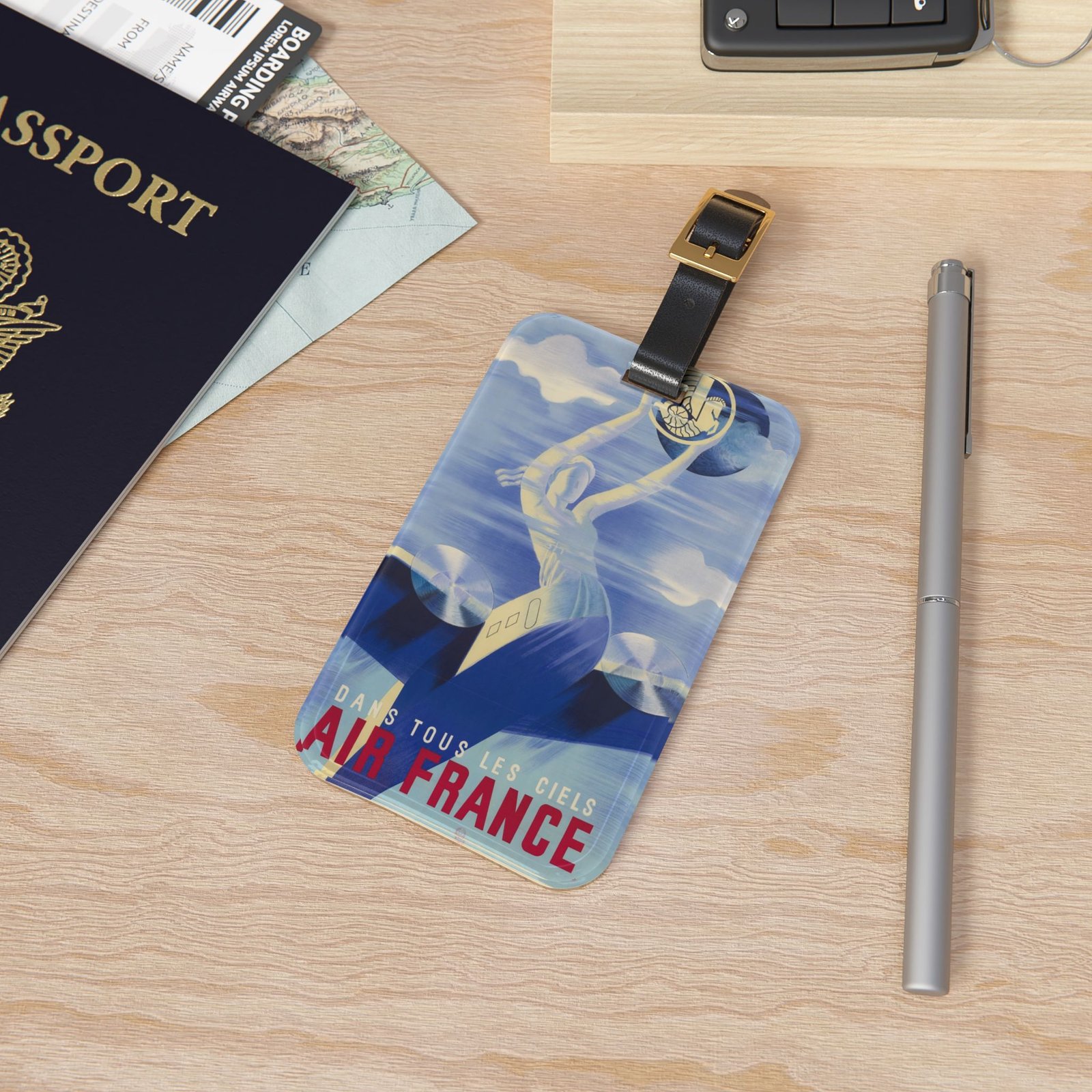 Air France Vintage Poster Luggage Tag – Retro Travel Art - Image 4