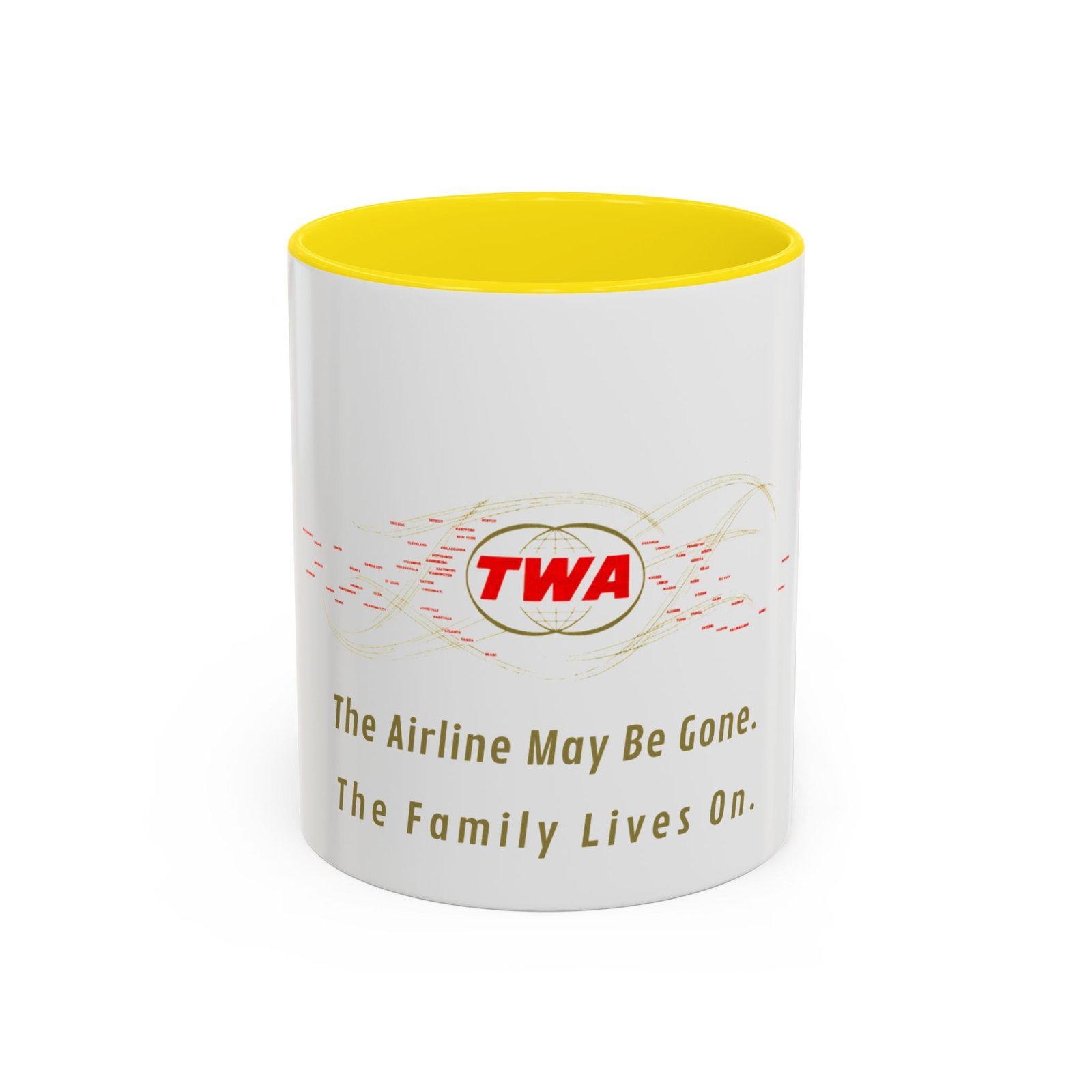 TWA Tribute Coffee Mug — "The Airline May Be Gone. The Family Lives On." - Image 25