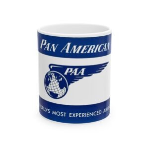 Pan American Airways PAA Vintage Logo Ceramic Mug (11oz & 15oz) — Retro Aviation Coffee Cup