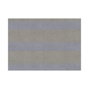 Minimalist Blue and Beige Striped Area Rug