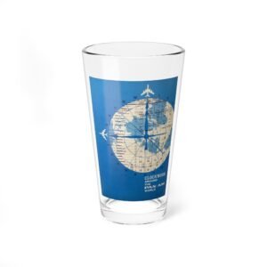 16oz Vintage World Map Mixing Glass