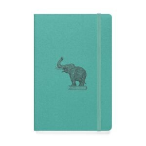Elephant Illustration Hardcover Notebook — Vintage Stipple Art Journal